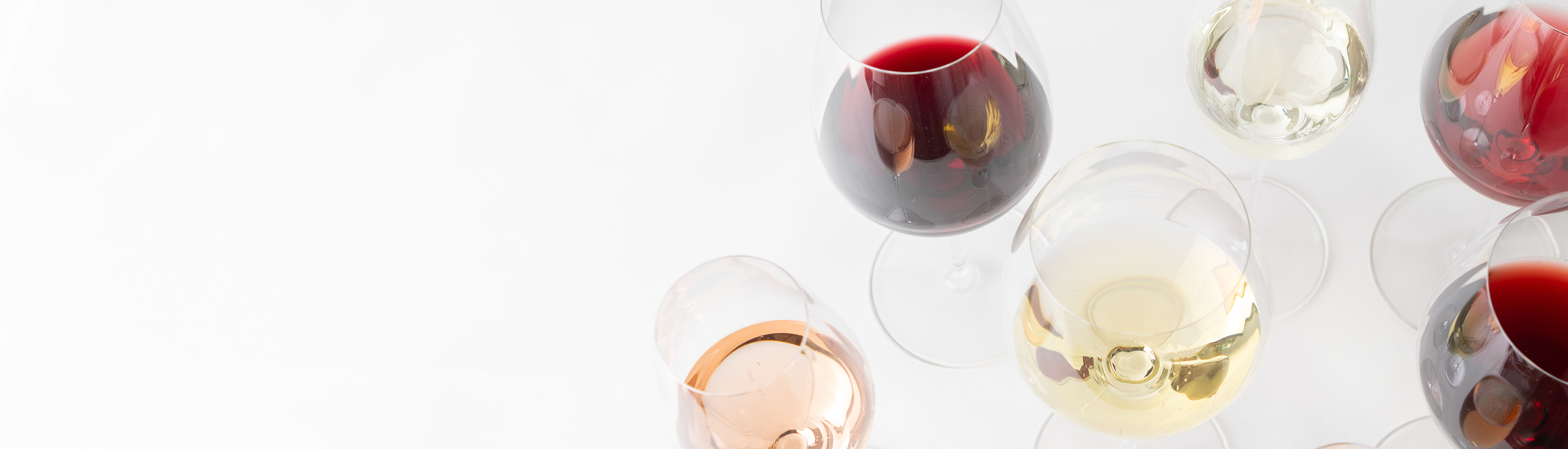 Wine glasses on a table